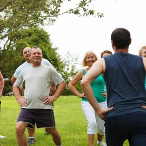 A group of people with Diabetes exercising